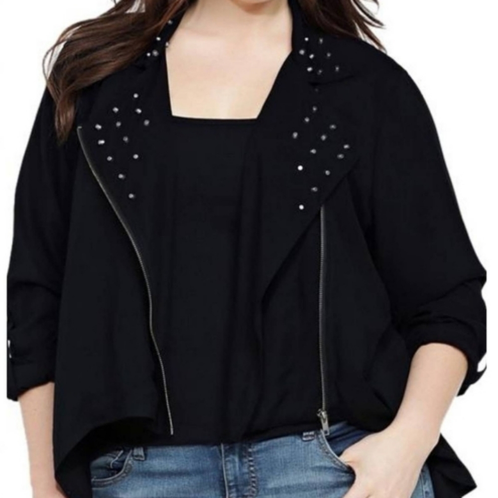 Torrid Studded Zip Moto Jacket